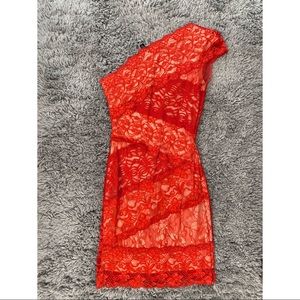 Bebe red lace dress
